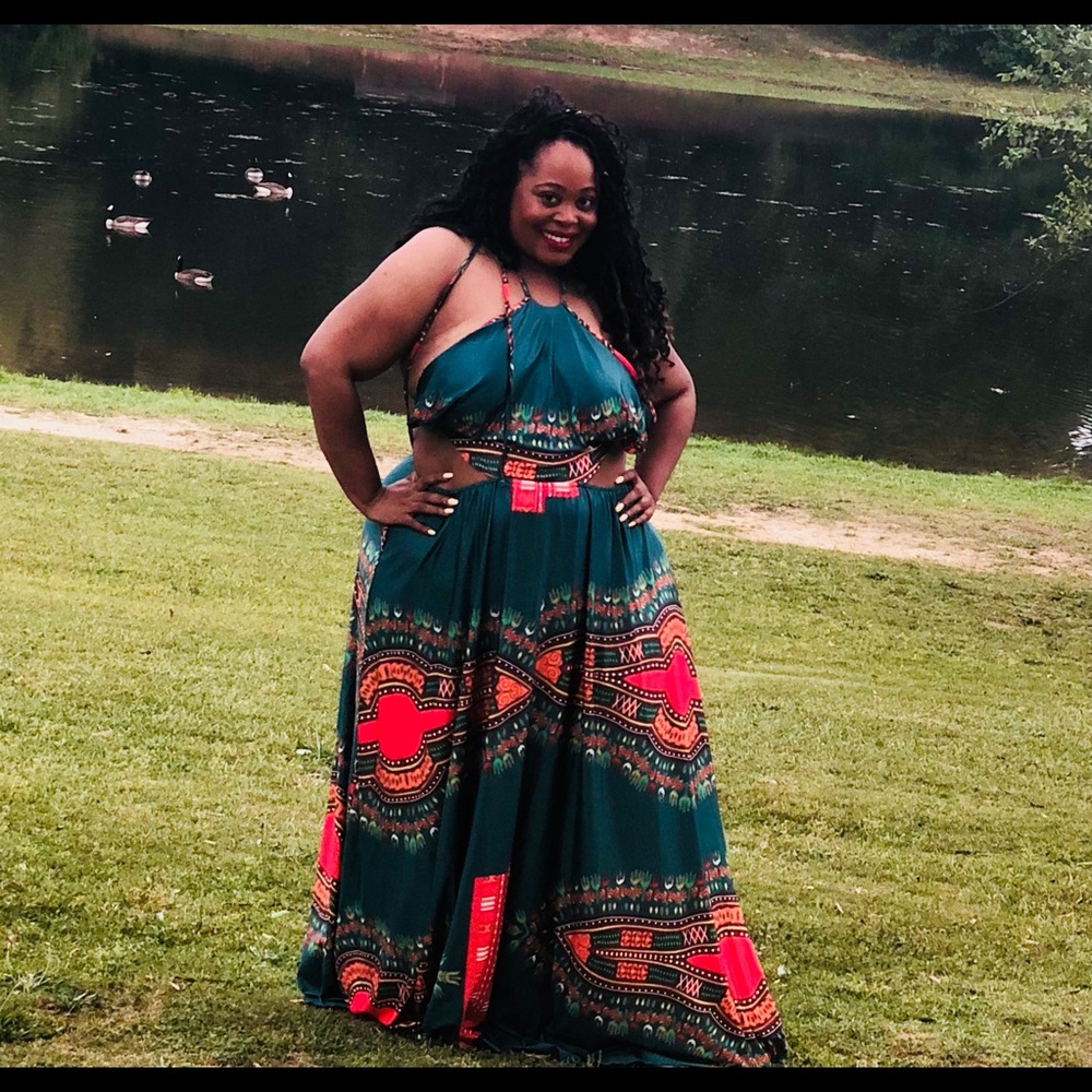 Shein tribal maxi dress